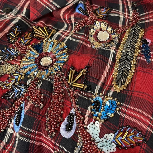 Maternity Autumn/Spring Embroidery Denim Mini Dress/Shirt - Picture 5 of 7